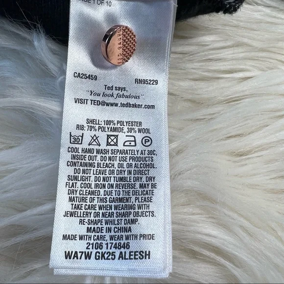 TED BAKER Rose Gold Button Cardigan - Picture 9 of 9